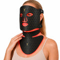 YIKIPRO LED Red Light Therapy Mask for Face, Neck and Chest, 7 Light Modes with 850nm NIR Light, 840 Beads, IPX6 Waterproof Rech