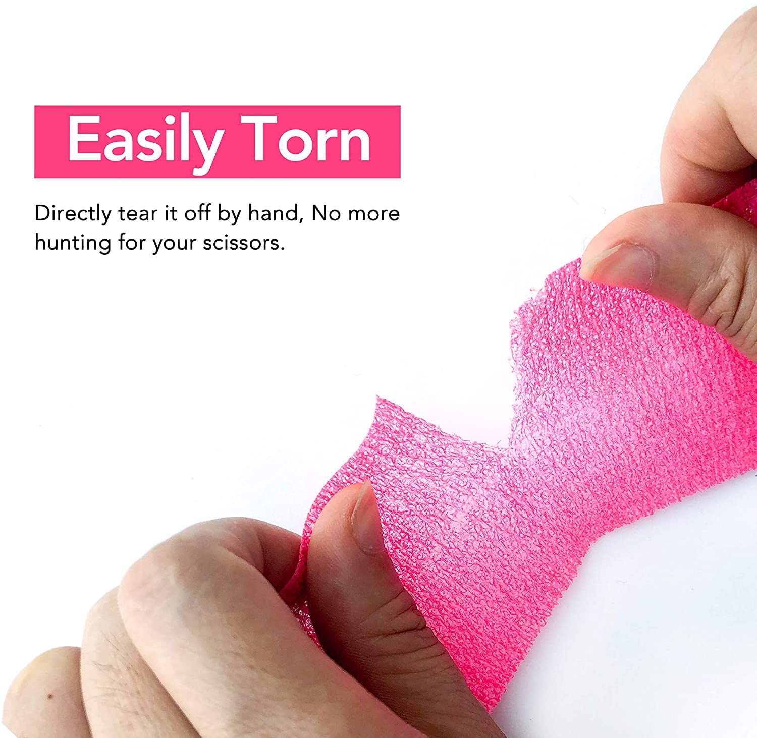 RISEN Cohesive Bandage 2x 5 Yards, 6 Rolls, Self Adherent Wrap Medical Tape, Adhesive Flexible Breathable First Aid Gauze Ideal