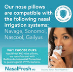 NASALFRESH MD NasalFreshMD - Nose Pillows Replacement - Compatible Dual Powered Nasal Irrigation System - Universal Size