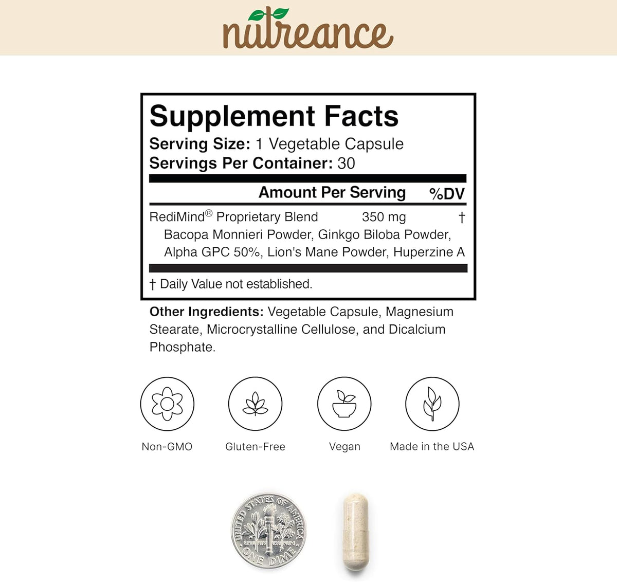 RediMind – Natural Cognitive Enhancement Supplement for Memory, Focus & Mental Clarity