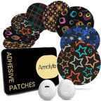 Amolyfe - Dexcom G7 Adhesive Patches,20-Pack Dexcom Stelo Overpatches - Bump-Proof with 2 Hard Caps, Waterproof, Breathable, Med