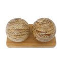 Top Chi Picture Jasper Baoding Balls with Stand for Hand Therapy, Exercise, and Stress Relief (Large 2 Inch)