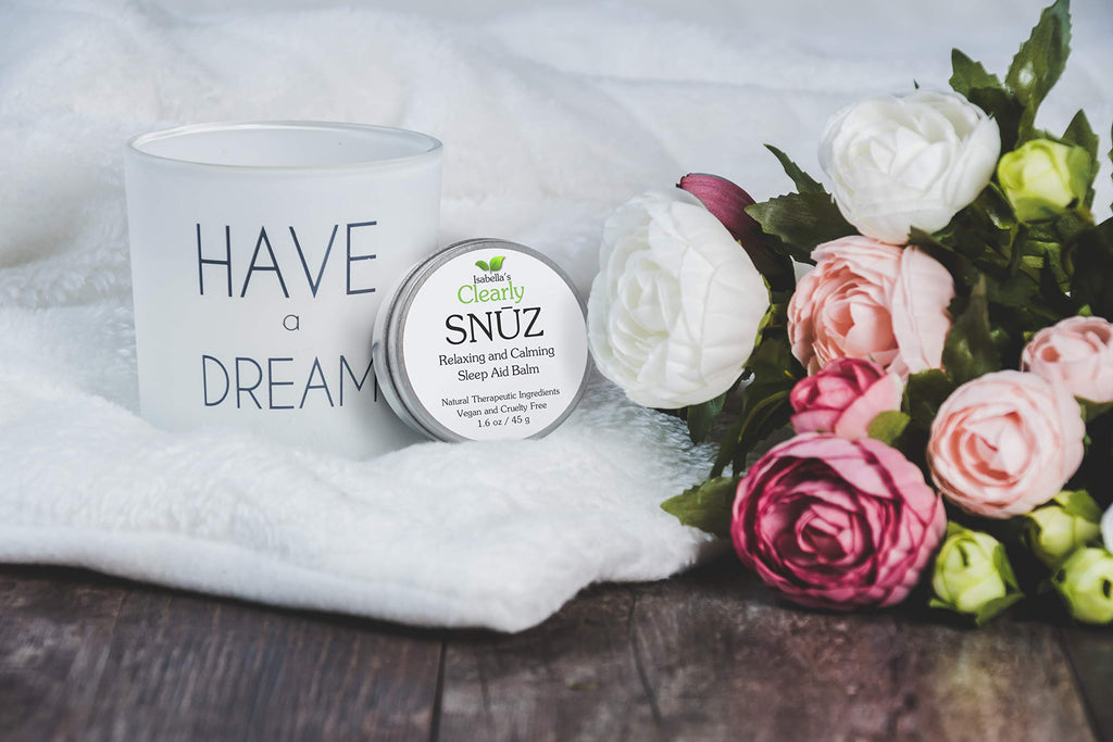 SNUZ Natural Sleep Aid Aromatherapy Balm | Essential Oil Blend with Chamomile, Copaiba, Lavender for Improved Sleep Quality and