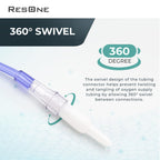 ResOne Oxygen Tubing Swivel Connectors 1-Pack - Cannula, Hose, Tube Connectors - Oxygen Line Splitter, Concentrator Supplies - 3