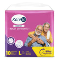 Karein Comfort Adult Diaper Pant L Size, Large, Waist (90120 Cm 3547), 10 Unit, Long Protection Hour, Unisex, Quick & Even A