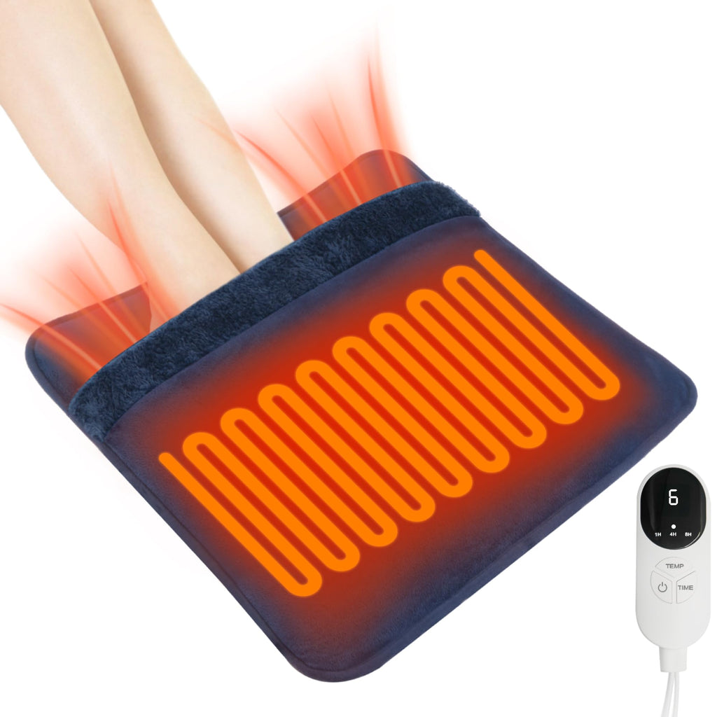 Heated Electric Pad for Foot,Double-Sided Heating,6 Fast Heating Settings 3 Timers,10 ft Cord Electric Fast Heat Pad with Heat S
