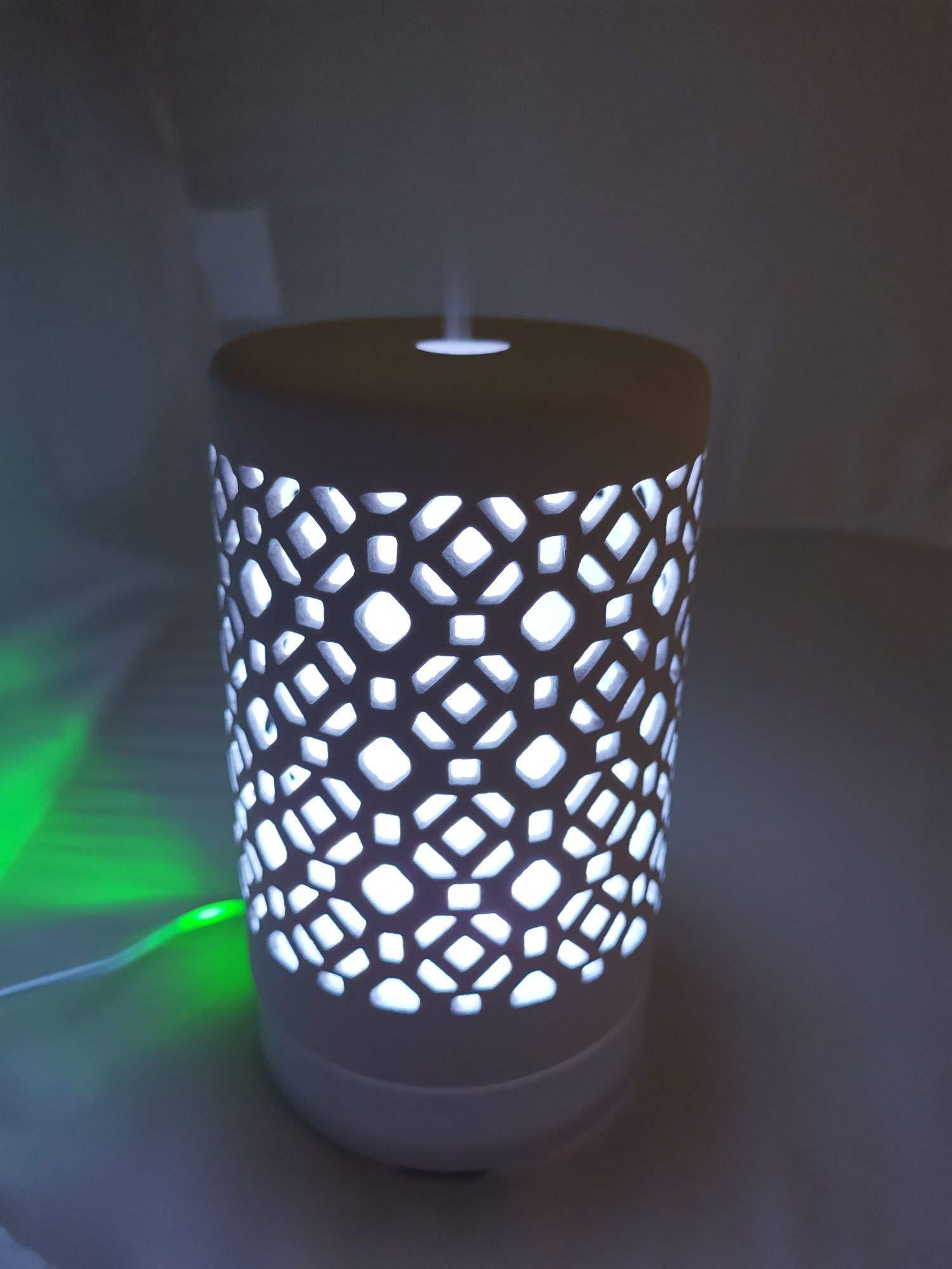 EcoGecko Ceramic Essential Oil Aroma Air Freshener Diffuser, Ultrasonic Diffusing Cool Mist Humidifier with Timers for Office Ho