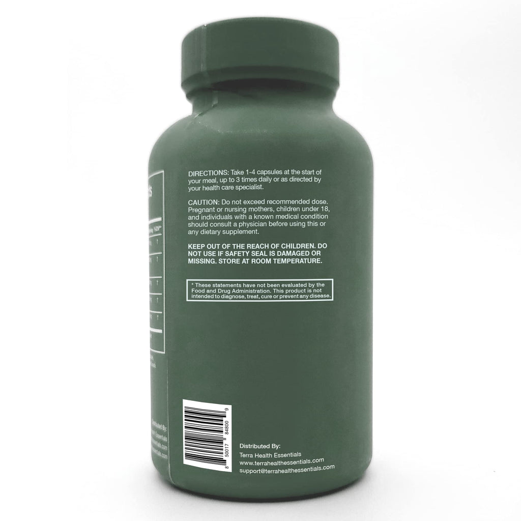 Terra Health Essentials - Reflux Inhibitor | Relieve Indigestion and Heartburn | 30-Day Supply (90 Capsules)