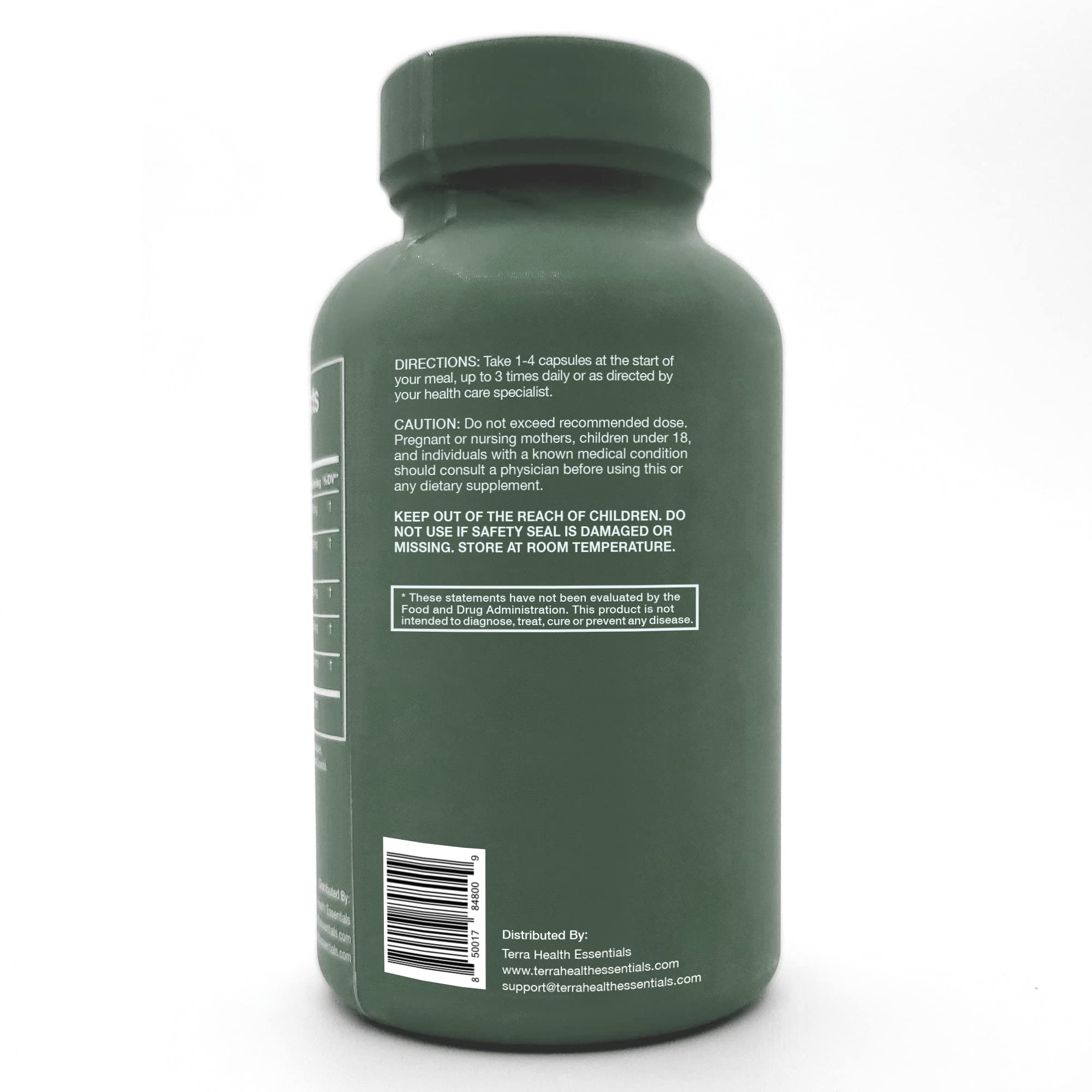 Terra Health Essentials - Reflux Inhibitor | Relieve Indigestion and Heartburn | 30-Day Supply (90 Capsules)