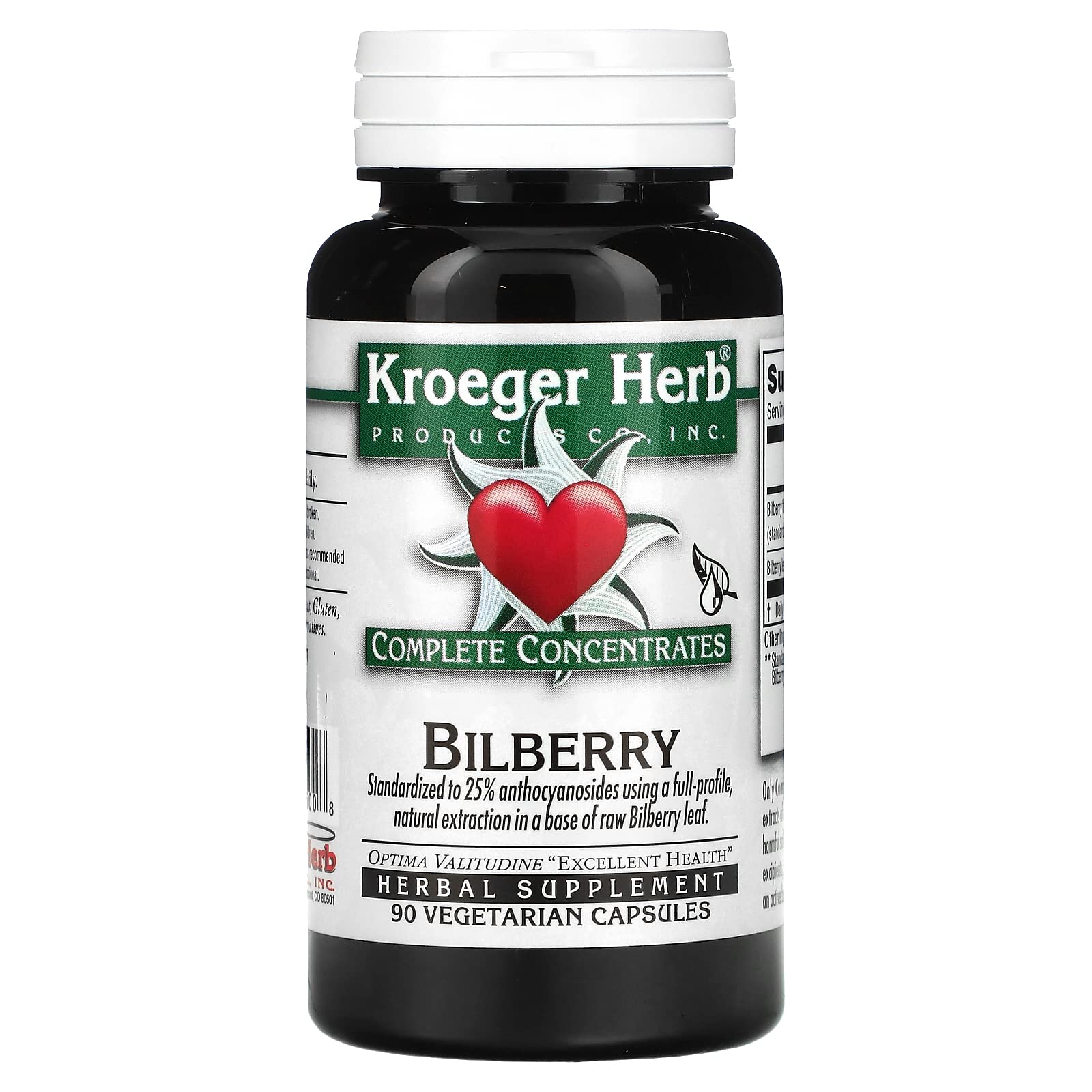 Kroeger Herb Bilberry 25% 90 Cap2