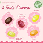 Three Lollies Queasy Drops - Relief from Nausea & Travel Sickness - Relieves a Dry Mouth & Settles The Stomach - Natural Ingredi
