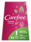 Carefree Thong Regular 49 Count Unscented Liner (6 Pack)