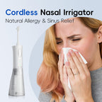 medcodes Neti Pot Sinus Rinsing, Cordless Nasal Irrigation System Nasal Rinse Bottle Cleaner Machine, Electric Sinus Rinse Syste