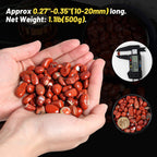 Orientrea 1.1lb Natural Red Jasper Crystal Chips - Red Jasper Healing Crystals Chips, Crushed Crystal Gemstones for Crafts, Beau