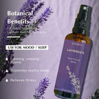 Lavender Room, Linen & Pillow Spray by Aromafume | 100ml/3.38 fl oz | with Pure Lavender Essential Oil | Aromatherapy Spray for