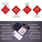 M2 BASICS 10-Pack Mini First Aid Kit Bundle (500 PCS Total, 50 PCS/Kit) | Travel, Car, Camping, Home, Business, Emergency, Chari