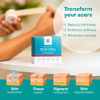 Medi Grade Silicone Scar Sheets, 80 Inches Long - Reusable Tape for C-Section, Keloid, Burn, Acne and Surgical Scars - Silicone
