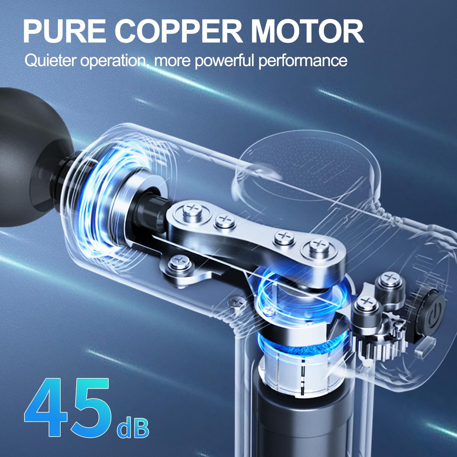 LEERCON Massage Gun Deep Tissue Electric Massagers Mini Massage Gun Travel with 4 Massage Heads Muscle Percussion Massager Gun G
