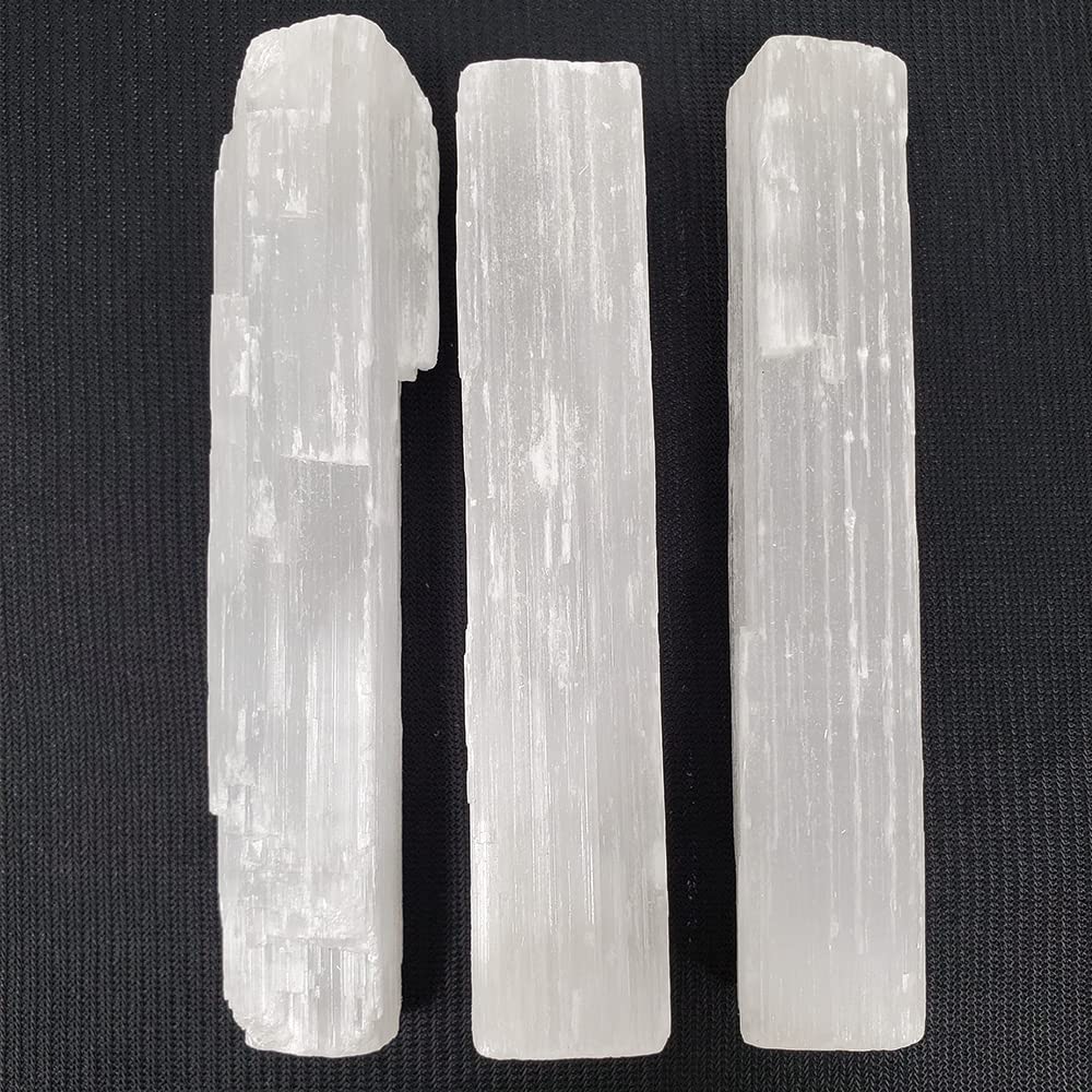 New Age Imports, Inc. ~ Premium Quality Selenite Sticks 4''. Great for Wicca, Reiki, Healing, Metaphysical, Chakra, Positive Ene