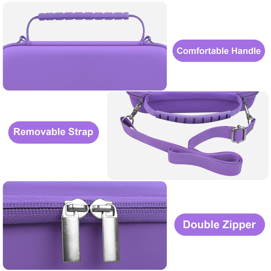 Canboc Carrying Case for Asthma Inhaler, Handheld Spacer for Adults, Mask, Inhaler Spacer Bag with Removable Shoulder Strap, Mes