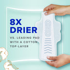 Always Pure Cotton Feminine Pads for Women, FlexFoam Pads with Wings, Size 3, Extra Heavy Flow Absorbency, Made with a Premium C