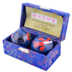 fengshuisale Feng Shui Chinese Health Balls (Blue with Phoenix and Dragon) 3.8cm/1.5 Red String Bracelet F1117 (1.5inch-Cloisonn