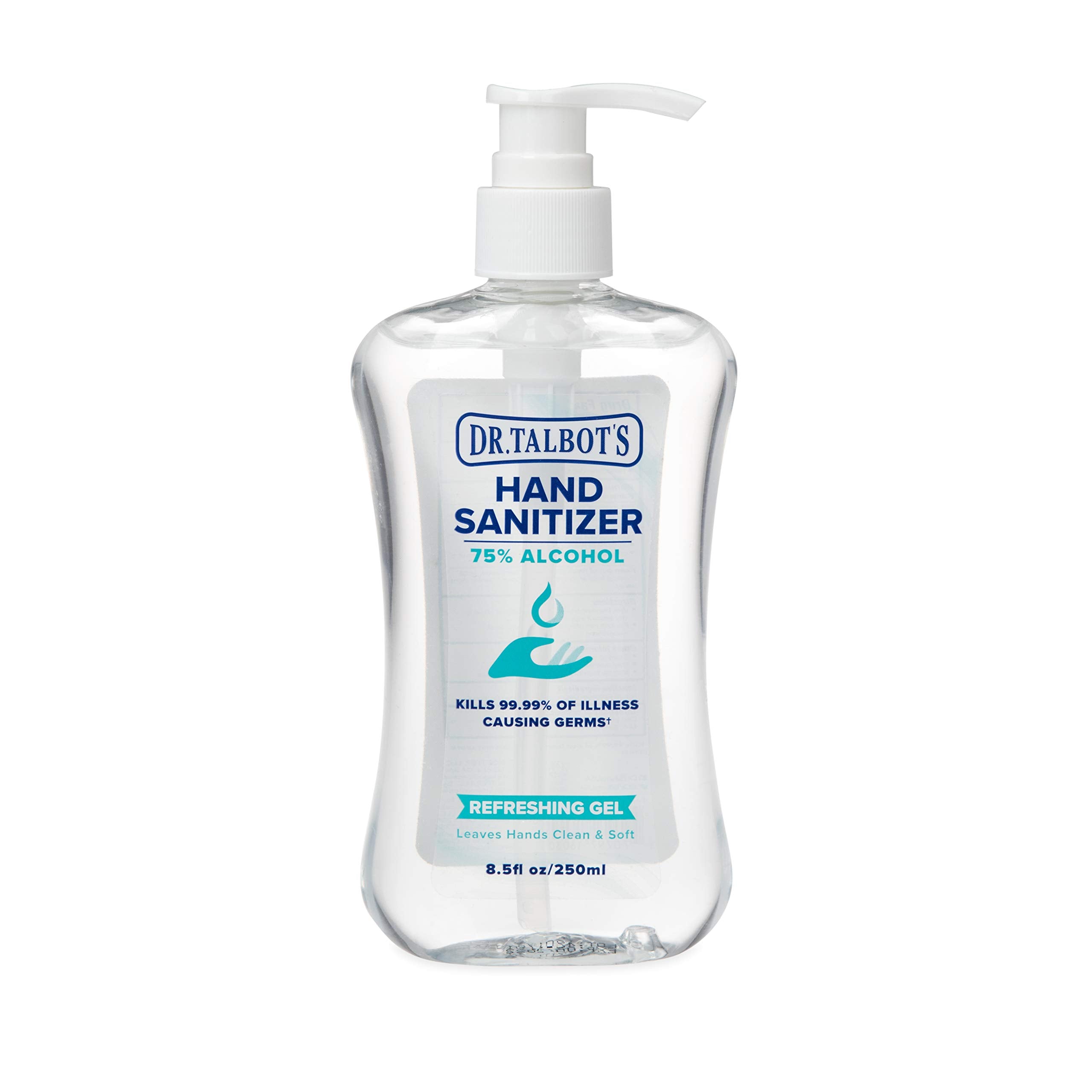 Dr. Talbots Refreshing Gel Hand Sanitizer With Easy Pump, Fragrance Free, 8.5 Fl Oz