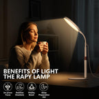 Threnthos Light Therapy Lamp,10000 Lux LED UV-Free Sunlight Lamp,Full Spectrum Happy Therapy Desklamp with UV-Free,3 Color & 9 B
