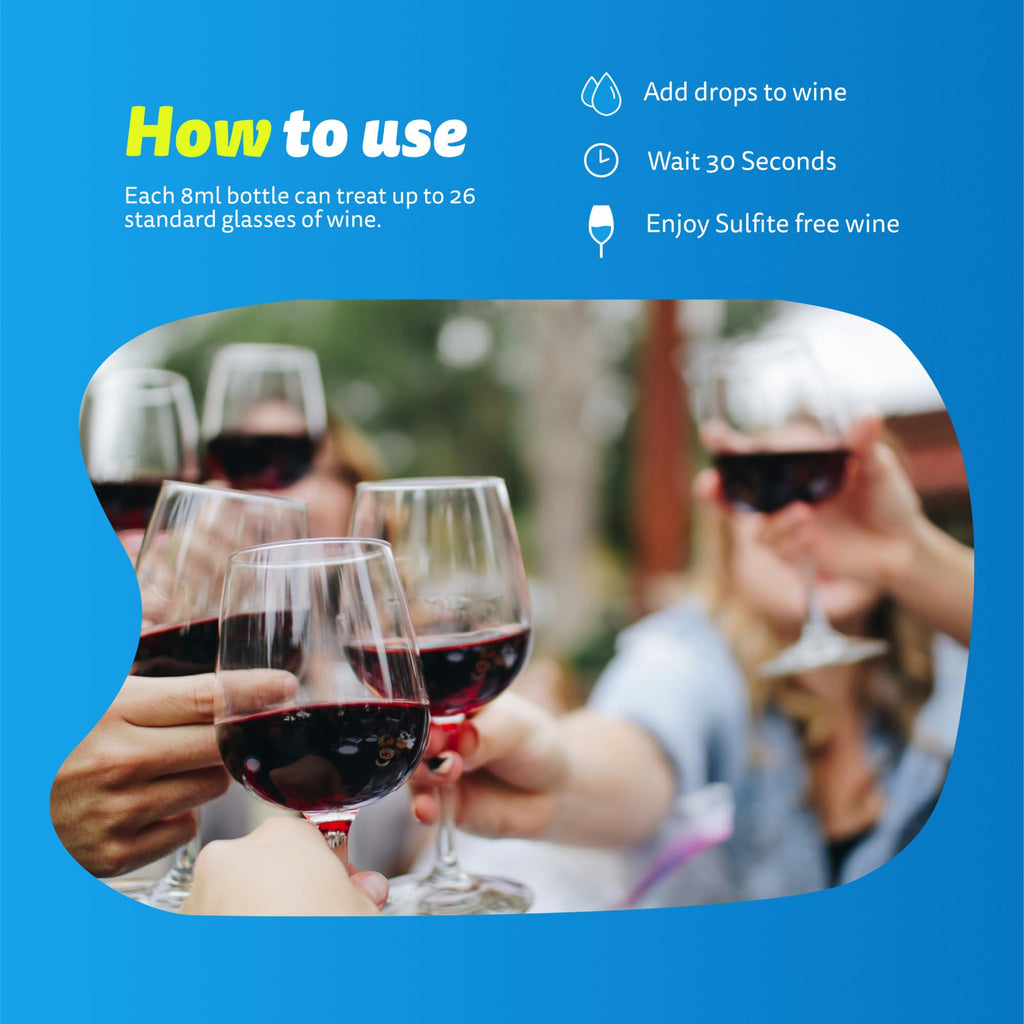 UBfree Wine Drops - 4pk Red & White - Removes Sulfites and Histamines from Red and White Wines | Naturally Eliminate Wine Headac