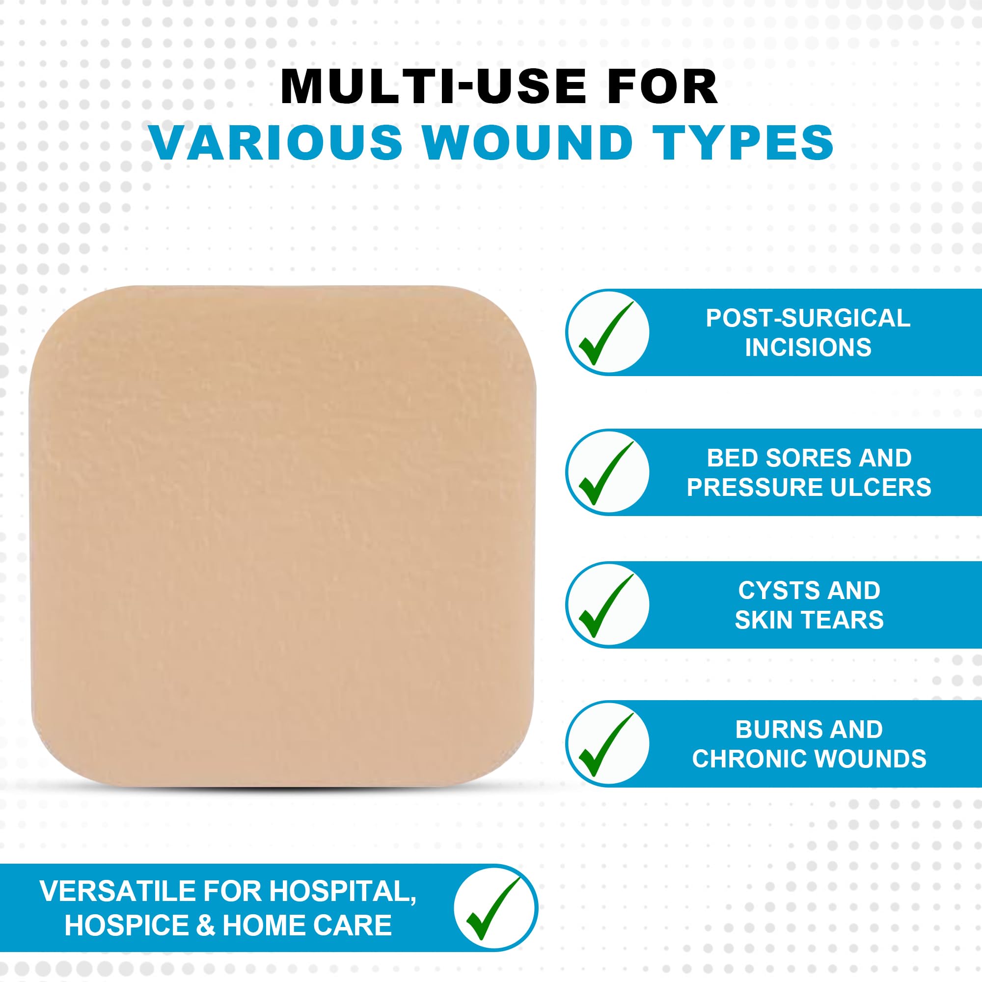 MedVance TM Foam - Waterproof Non-Adhesive Hydrophilic Foam Dressing 2X 2 Box of 5 dressings