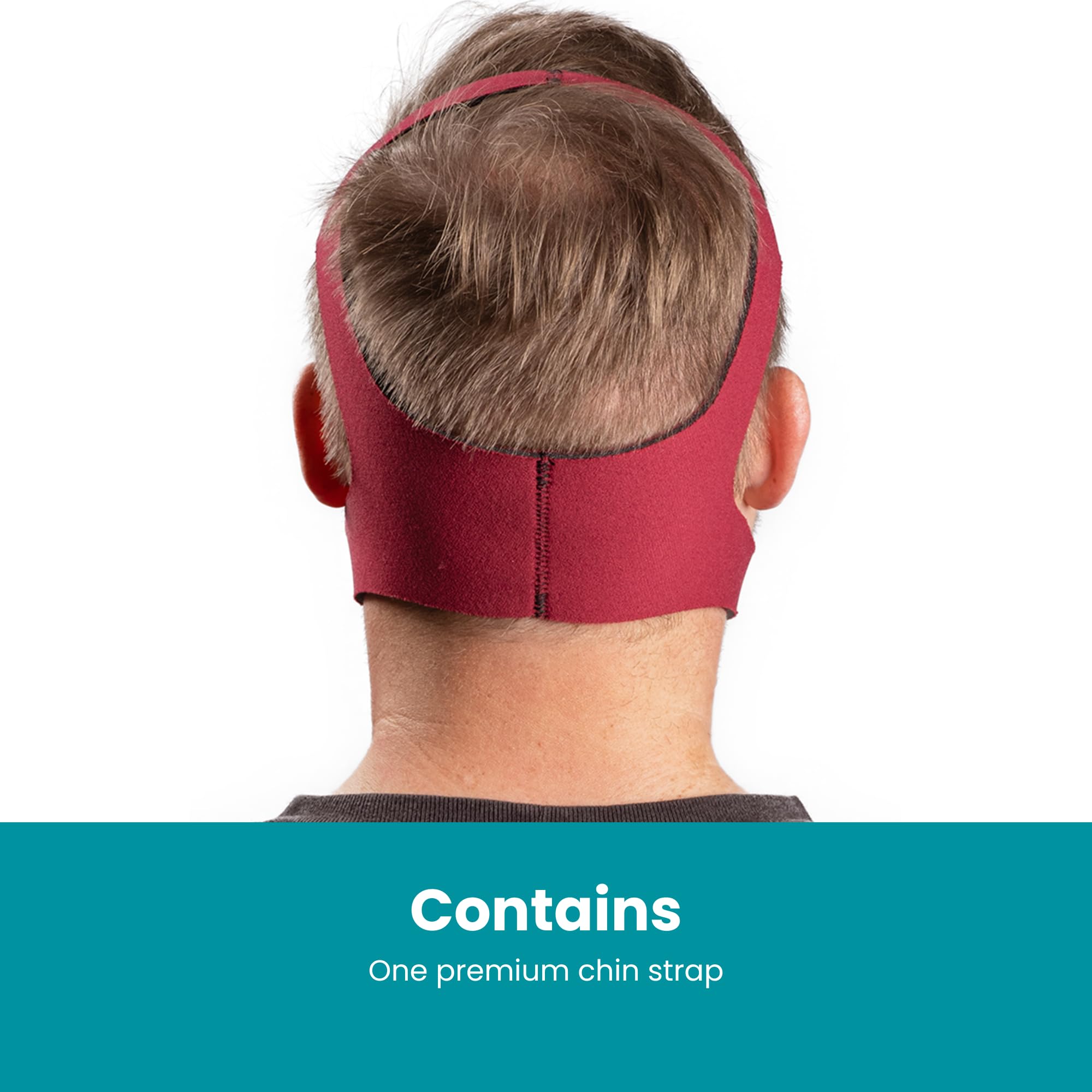 LifeSource Ruby Anti Snore Chin Strap for CPAP Users, Made in USA, Chin Strap for Snoring, Breathable, Non-Adjustable, Sizes S,