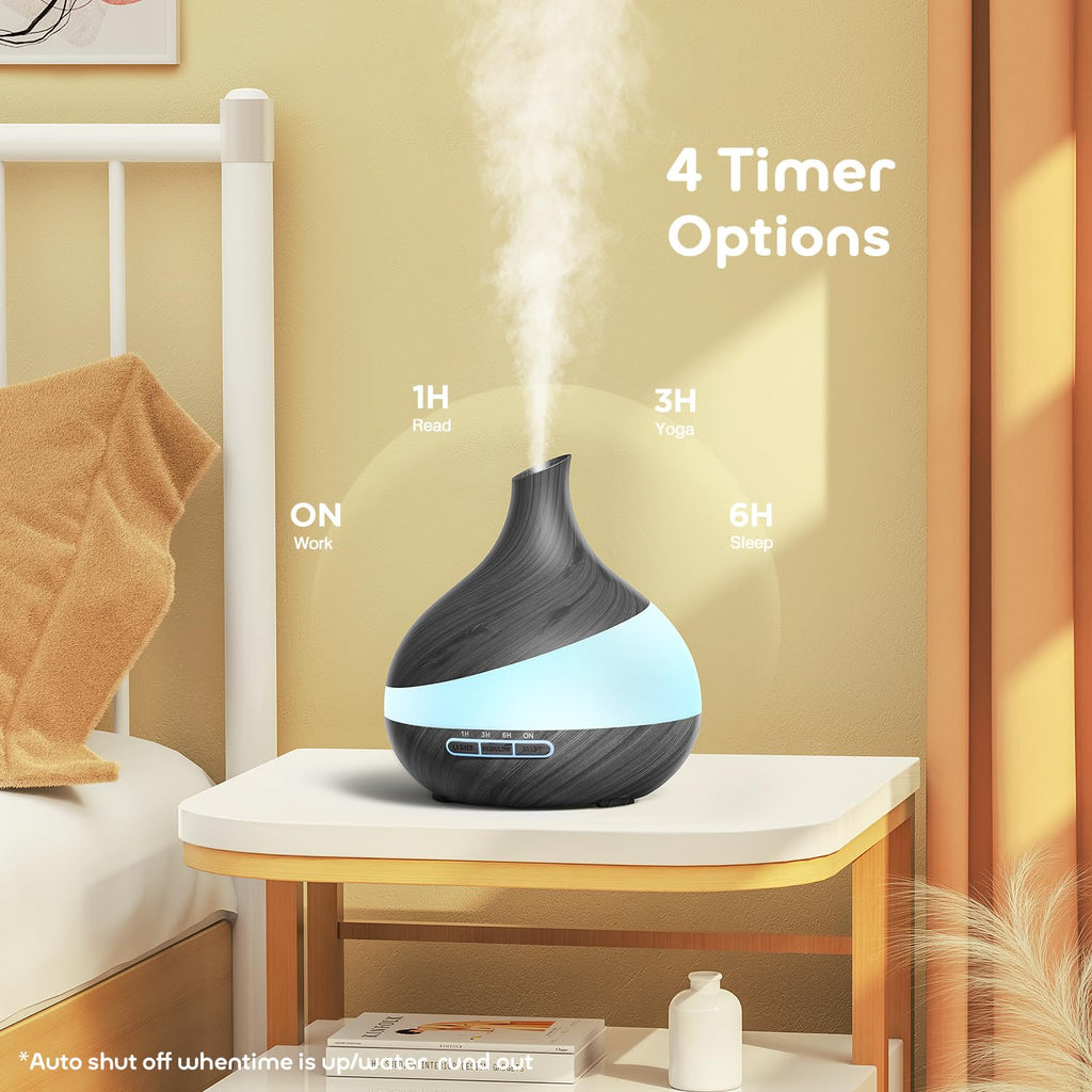 HJTHJT 500ML Essential Oil Diffuser: Aroma Diffuser with Remote Control for Hotel Spa Yoga Room - Humidifiers for Bedroom with 1
