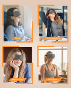 Heated Eye Mask, Cordless Warm Eye Compress for Dry Eyes, Blepharitis, Light Blocking Heat Eye Mask for Men Women, 1000mAh Recha