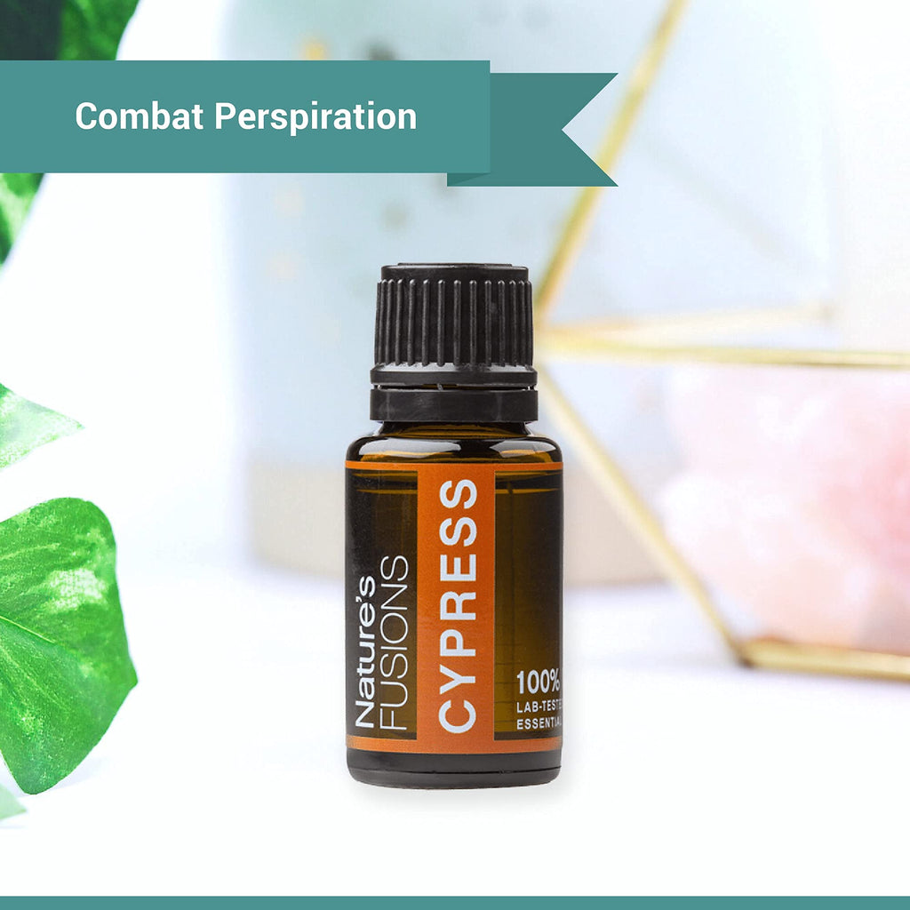Natures Fusions French Cypress, 100% Pure and Natural Essential Oils, Undiluted, Therapeutic Grade for Aromatherapy and Topical