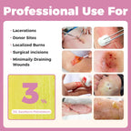 JUSORE Xeroform Petrolatum Dressing - 5x9, Medical Non Stick Gauze Pads, Xeroform Soft Mesh Gauze Patch for Wound Care, Burns, L
