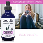 PURA DOR Organic Rosemary Essential Oil, 4oz, Therapeutic Grade, for Hair, Body, Skin, Aromatherapy, Relaxation, Massage, Mood,