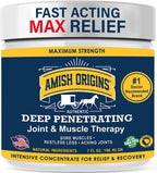 Amish Origins Joint & Muscle Ointment 7 oz Maximum Deep Penetrating Strength All Natural Discomfort Reliever for Joint, Muscle, 