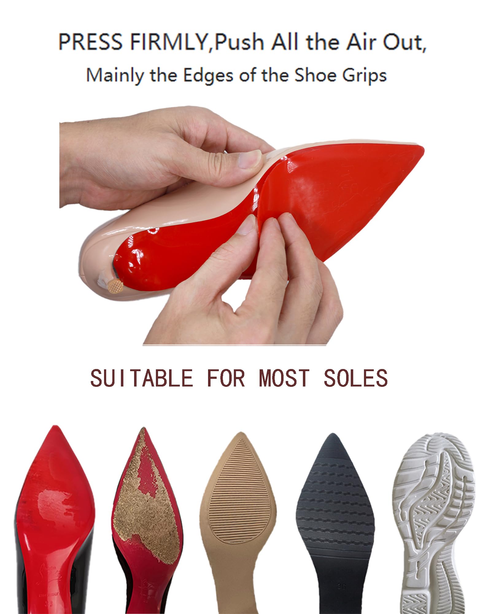 BHXANZOU Red Bottom Shoe Protector Compatible with Christian Louboutin Shoes,Self-Adhesive Sole Guard to Protect & Restore Shoe