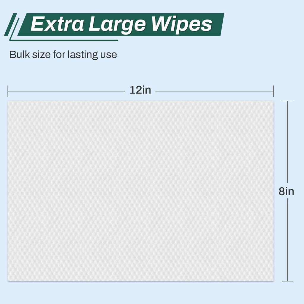 [240 Count] Adult Wipes for Elderly, 8 x 12 Extra Large Adult Wipes for Incontinence & Cleansing - Disposable Washcloth for Elde
