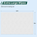 [240 Count] Adult Wipes for Elderly, 8 x 12 Extra Large Adult Wipes for Incontinence & Cleansing - Disposable Washcloth for Elde