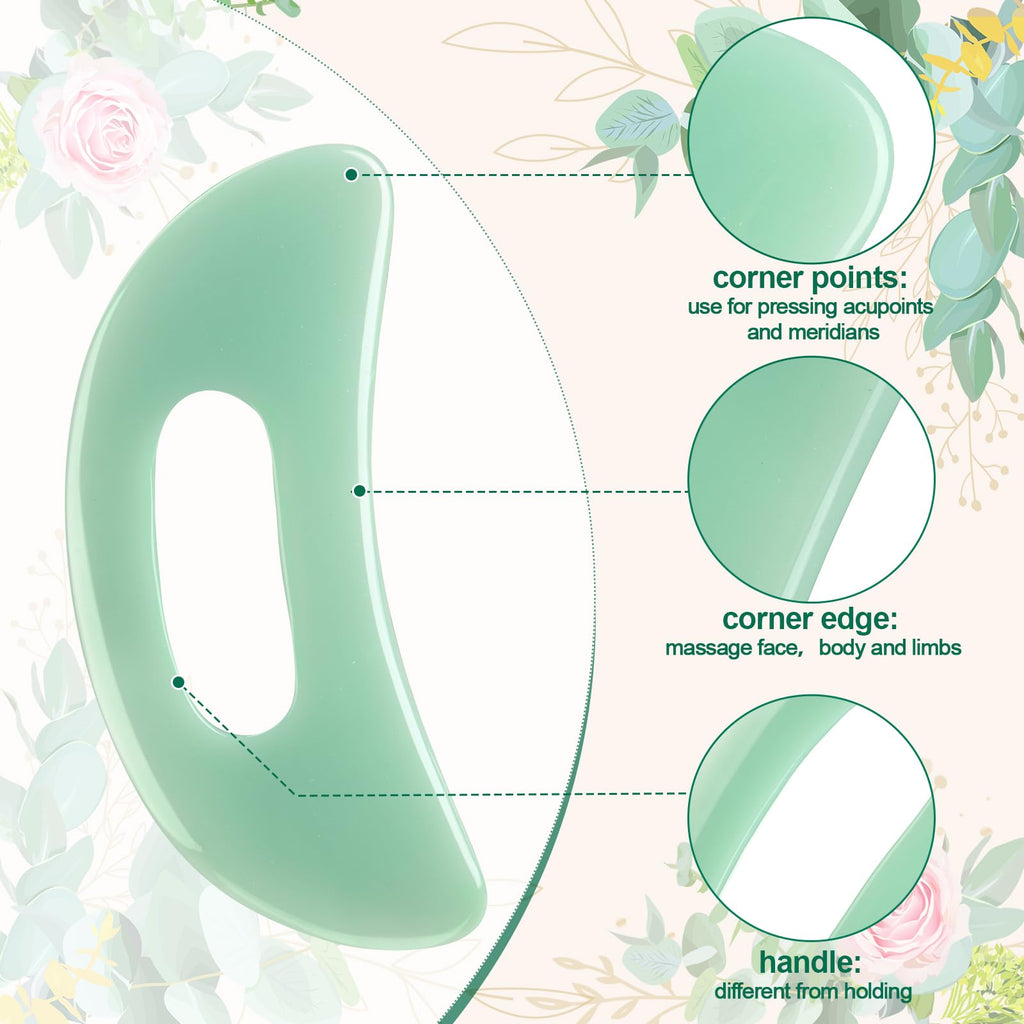 BBTO Gua Sha Massage Tool with Handle Resin Massage Tools Lymphatic Drainage Massager Body Shaping Gua Sha Tools for Full Body M