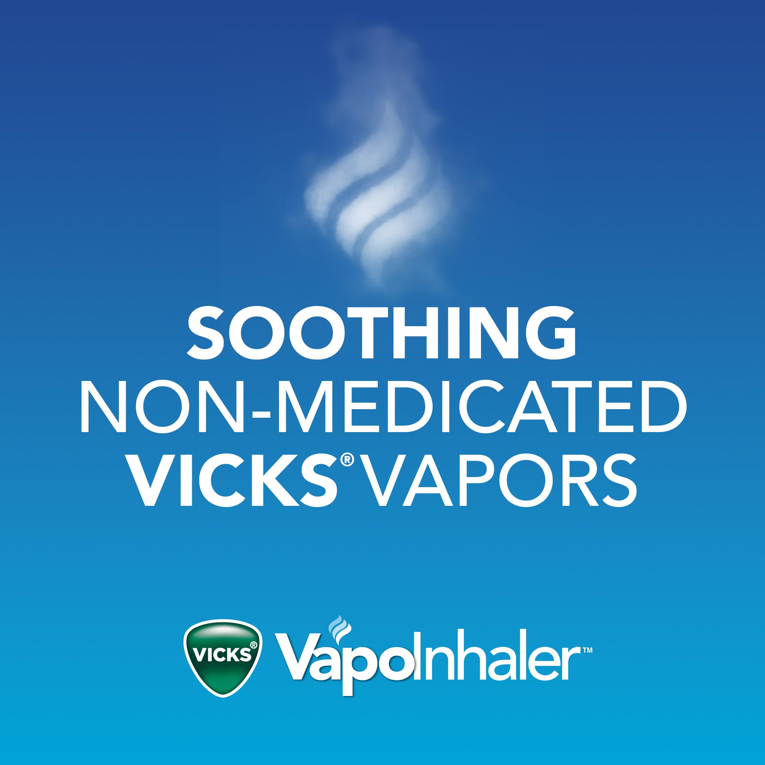Vicks VapoInhaler, On-the-Go Portable Nasal Inhaler, Non-Medicated, With Refreshing Vicks Vapors, Menthol Scent , 2 Scented Stic