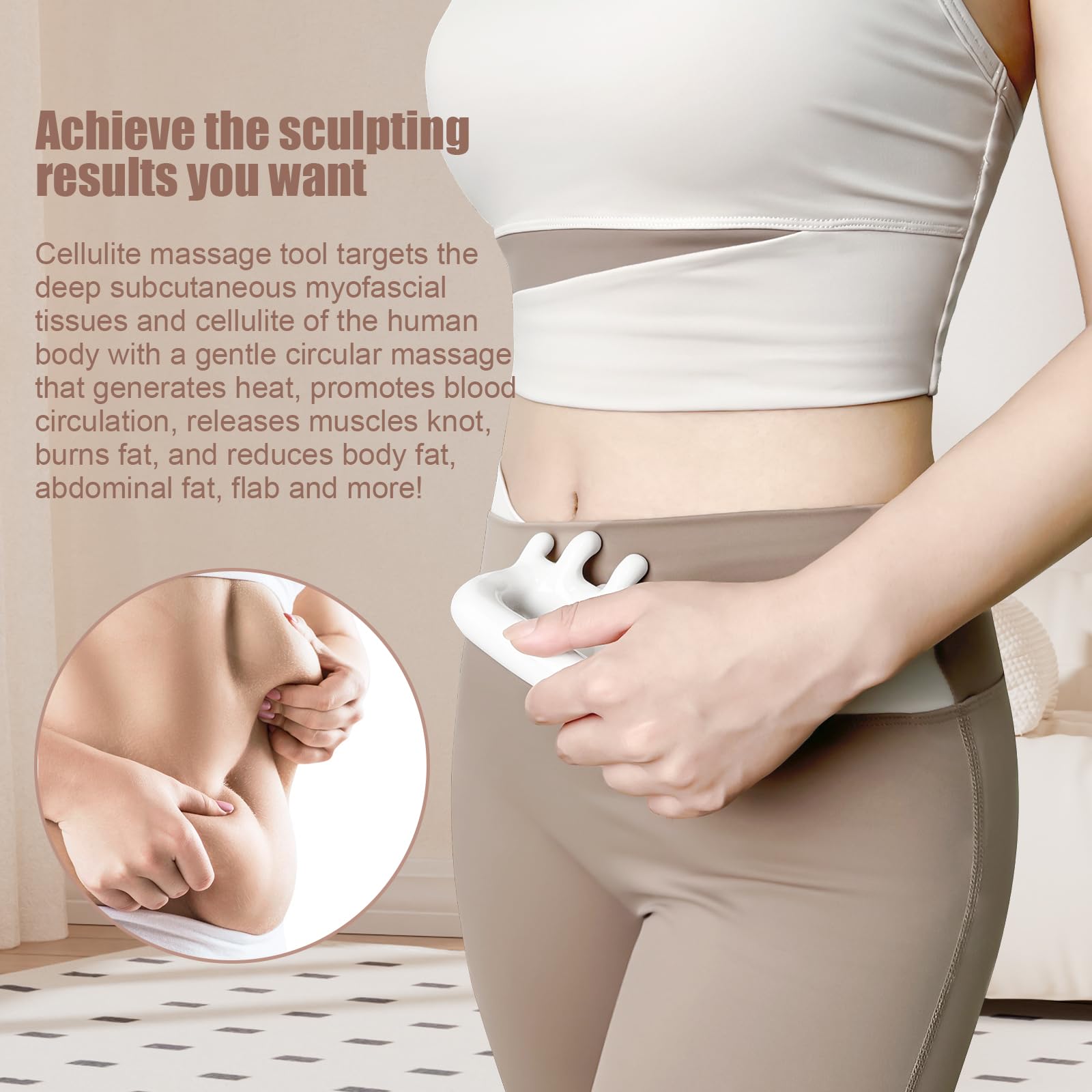 Vemoky Fascia Massage Tool Trigger Point Massage Tools Anti Blaster for Cellulite Massager Tool Reaching Deep Myofascial Tissue