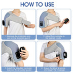 YUANBO Heated Shoulder Wrap Massager Cordless Electric Shoulder Heating Pad for Neck with Massage 3 Heat & Vibration