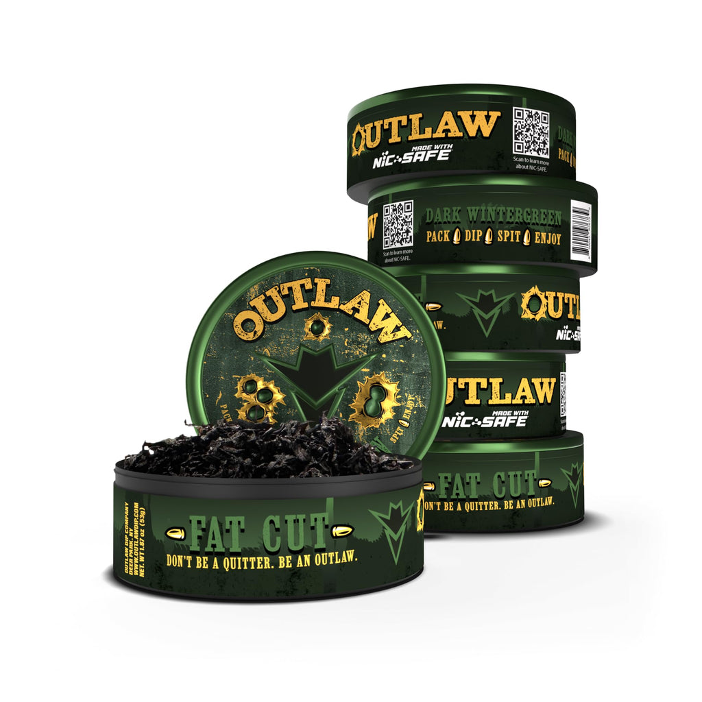 Outlaw Original NiC-Safe Fat Cut - 6 Pack - Tobacco & Nicotine Free Chew