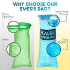 Hospital Vomit Bags - 24 Pack 1000ml Car Throw Up Bag - for Airsick Travel & Motion Sickness - Leak Resistant Medical Grade Puke