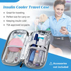 YOUSHARES Insulin Cooler Travel Case - Diabetes Care Insulated Organizer Portable Cooling Bag for Insulin Pen and Medication Dia
