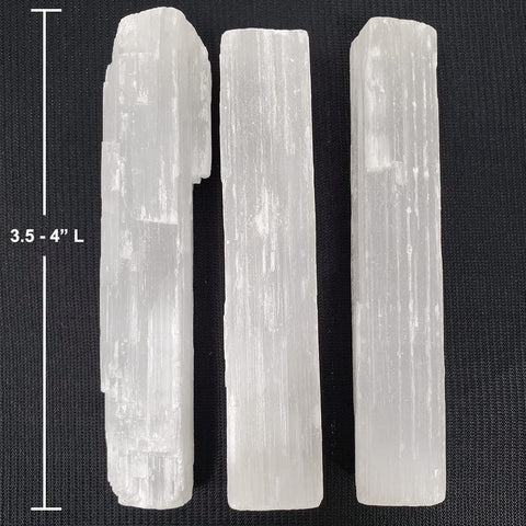 New Age Imports, Inc. ~ Premium Quality Selenite Sticks 4''. Great for Wicca, Reiki, Healing, Metaphysical, Chakra, Positive Ene