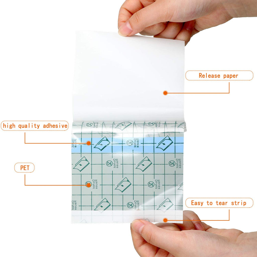 Transparent Dressing Adhesive Bandage Waterproof Clear Adhesive Bandages Stretch Tape for Tattoos Swimming (6 Inch x 10.94 Yard)