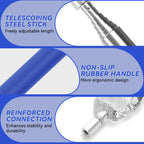 HEYAXA Telescoping Back Scratcher with 3Pcs Detachable Heads, Gifts for Christmas, Stocking Stuffers Birthday Gifts for Men, Wom